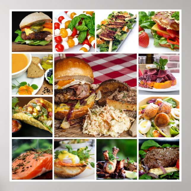 Poster do-it-yourself | Collage de l'hospitalité du resta (Devant)