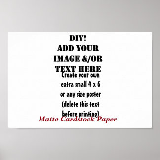 Poster do-it-yourself Créez votre propre carte 12 x 8 Mat