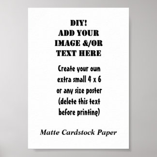 Poster do-it-yourself Créez votre propre papier Cardstock