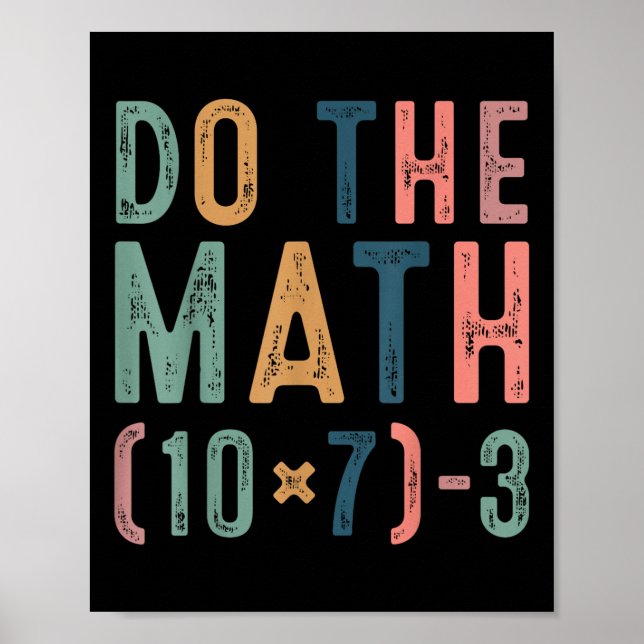 Poster Do The Math 67 Funny Six Seven Meme Teacher Women  (Devant)