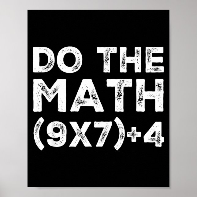 Poster Do The Math 67 Meme Funny Six Seven Teacher Studen (Devant)