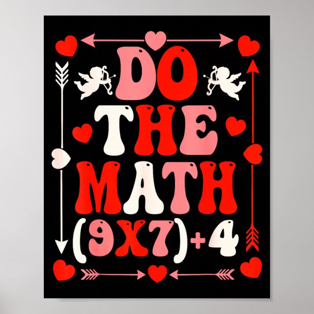 Poster Do The Math Teacher 67 Meme Six Seven Valentine's  (Devant)