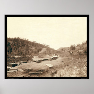Poster Dobbins Mills & Smoke Stack Black Hills SD 1890