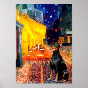 Poster Doberman 1 - Terrasse Café