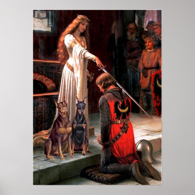 Poster Doberman Pair - L'Accolade (Devant)