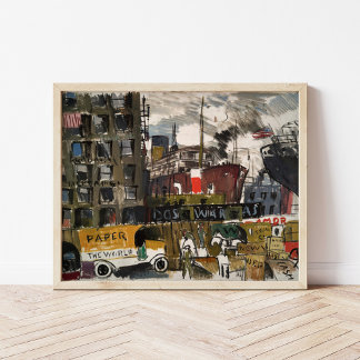 Poster Docks de New York | Joaquín Torres-García