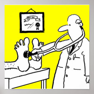 Poster Docteur avec stéthoscope