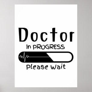 Poster Docteur en cours Veuillez patienter