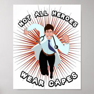 Poster Docteur superhero : Tous les héros ne portent pas