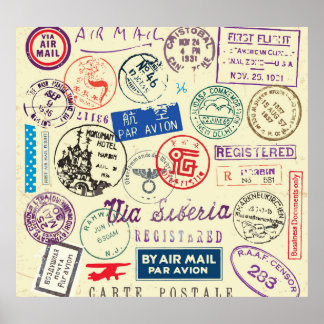 Poster Document vintage : Collection de jeux d'horodatage