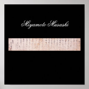 Poster Documentez écrit par Miyamoto Musashi, C. 1600's