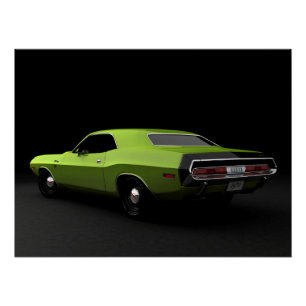 Poster Dodge Challenger R/T 1970 - Lumière de chaux