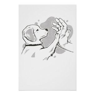 Poster Dog high five