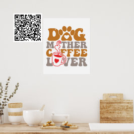 Poster Dog Mother Coffee