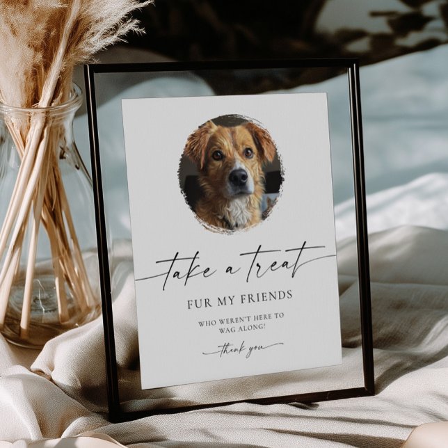 Poster Dog Treat Biscuit Bar Wedding Favor Sign (Dog Treat Wedding Favor Sign)