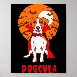 Poster Dogcula Chien Jeu de mots Drôle Halloween