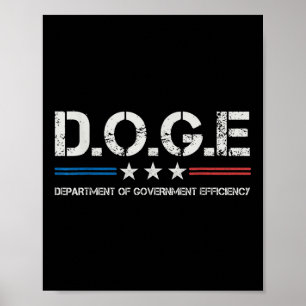 Poster Doge D.o.p.e. Ministère de l'Efficacité gouverneme