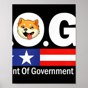Poster Doge D.o.p.e. Ministère de l'Efficacité gouverneme