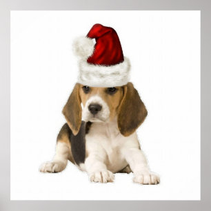 Poster Dogs~Original Ditzy Poster~Beagle~Christmas