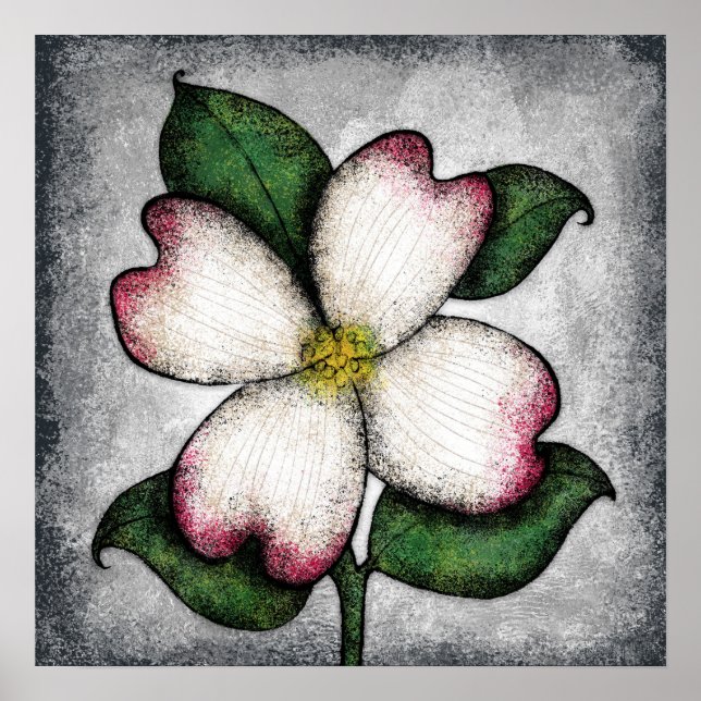 Poster Dogwood Blossom Wall Art (Devant)