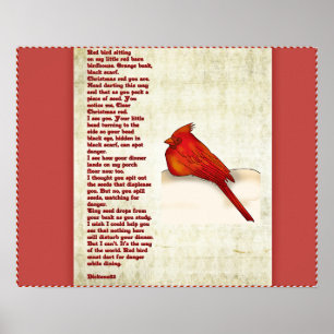 Poster d'oiseau rouge
