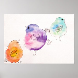 Poster d'oiseaux