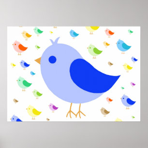 Poster d'oiseaux mignons