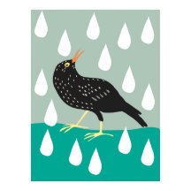 Poster d'oiseaux noirs