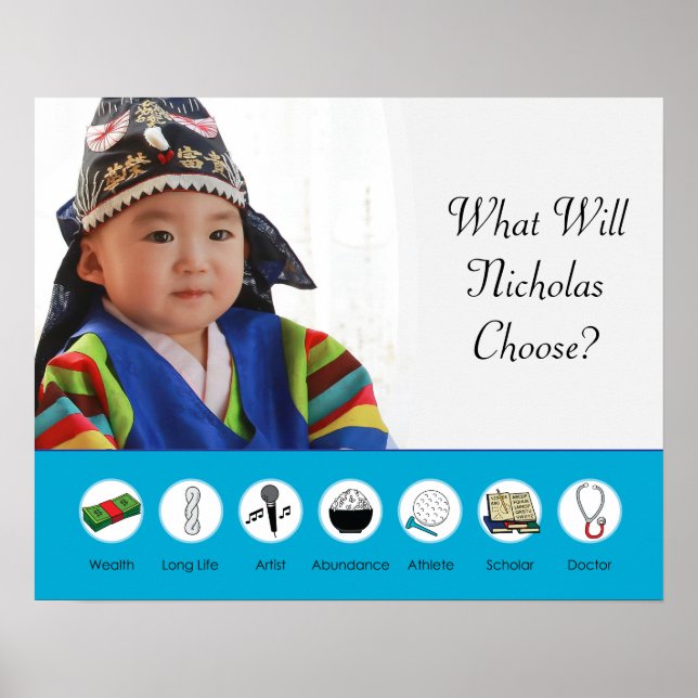 Poster Doljabi Doljanchi Dol coréen 1er anniversaire (Devant)