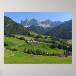 Poster Dolomites de père Noël Maddalena