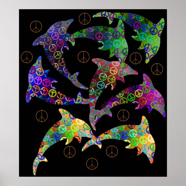 Poster Dolphin Peace Pod (Devant)