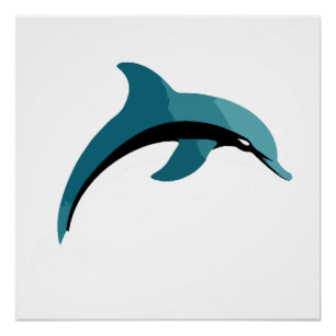 Poster Dolphin Vector Art Animal Moderne Graphique Urbain