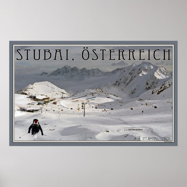 Poster Domaine skiable du glacier de Stubai (Devant)