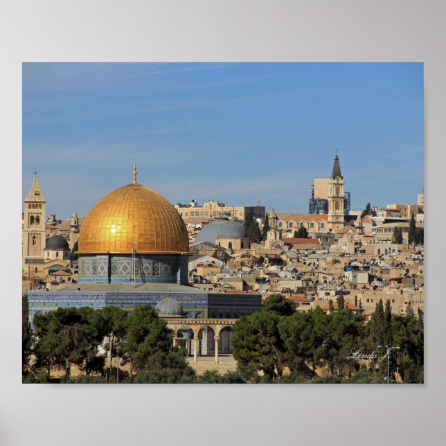 Poster Dôme du Rocher en Israël toile Imprimer (Devant)