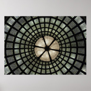 Poster Dôme en verre Tiffany
