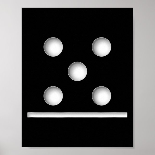 Poster Domino Game 5 0 Halloween Noël (Devant)