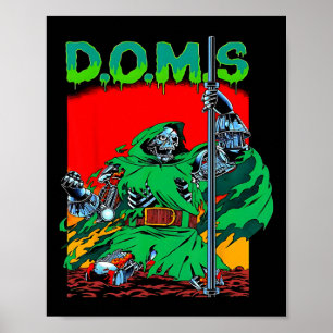 Poster Doms Drôle Muscle Gym Poids Bodybuilding F