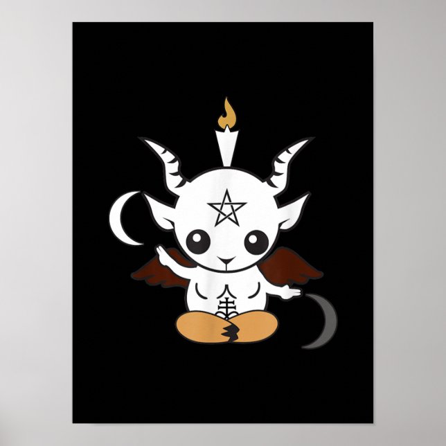 Poster Don de chèvre Baphomet Halloween (Devant)