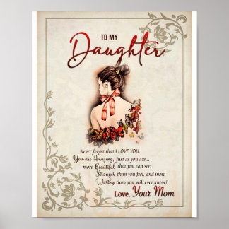 Poster Don de fille | Lettre À Ma Fille De Maman
