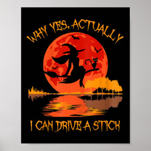 Poster Don de sorcière Halloween Pourquoi Oui En Fait Je