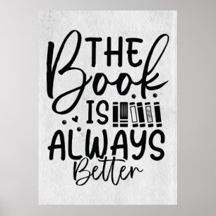 Poster Don du lecteur Le livre est toujours mieux