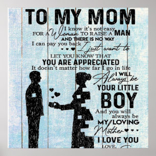 Poster Don Son To Mom, Personnaliser Lettre à ma maman Ca