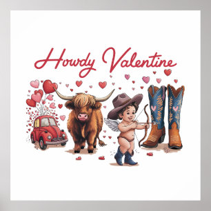 Poster Don Valentine   Howdy Valentine