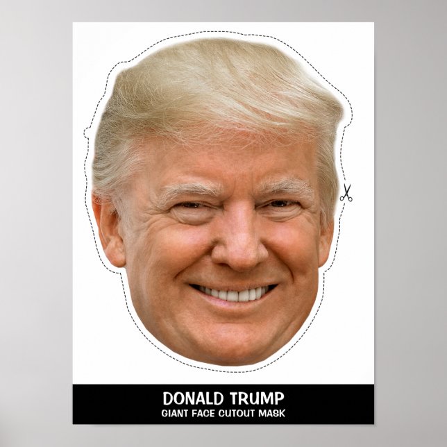 POSTER DONALD CUTOUT MASK (Devant)