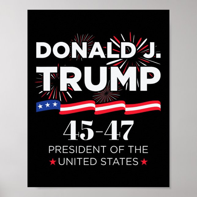 Poster Donald J. Trump 45 47 Jour de l'investiture du pré (Devant)