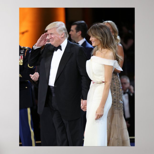 Poster Donald & Melania Trump Le Jour De L'Inauguration (Devant)