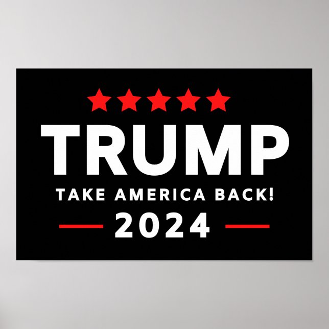 Poster Donald Trump 2024 et l'Amérique (Devant)