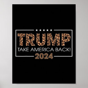 Poster Donald Trump 2024 Reprendre l'Amérique Empreinte d