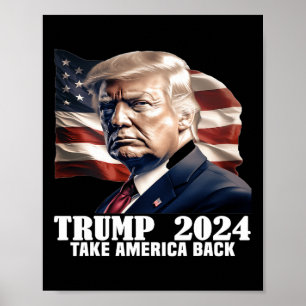 Poster Donald Trump 2024 Reprenez l'Amérique Ck Élection