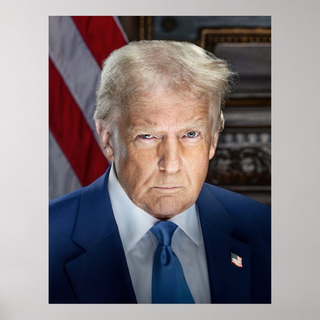 Poster Donald Trump 2025 Portrait du président américain (Devant)